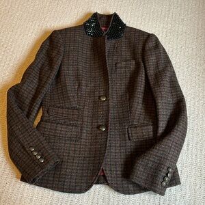 J. Crew blazer with rhinestone collar